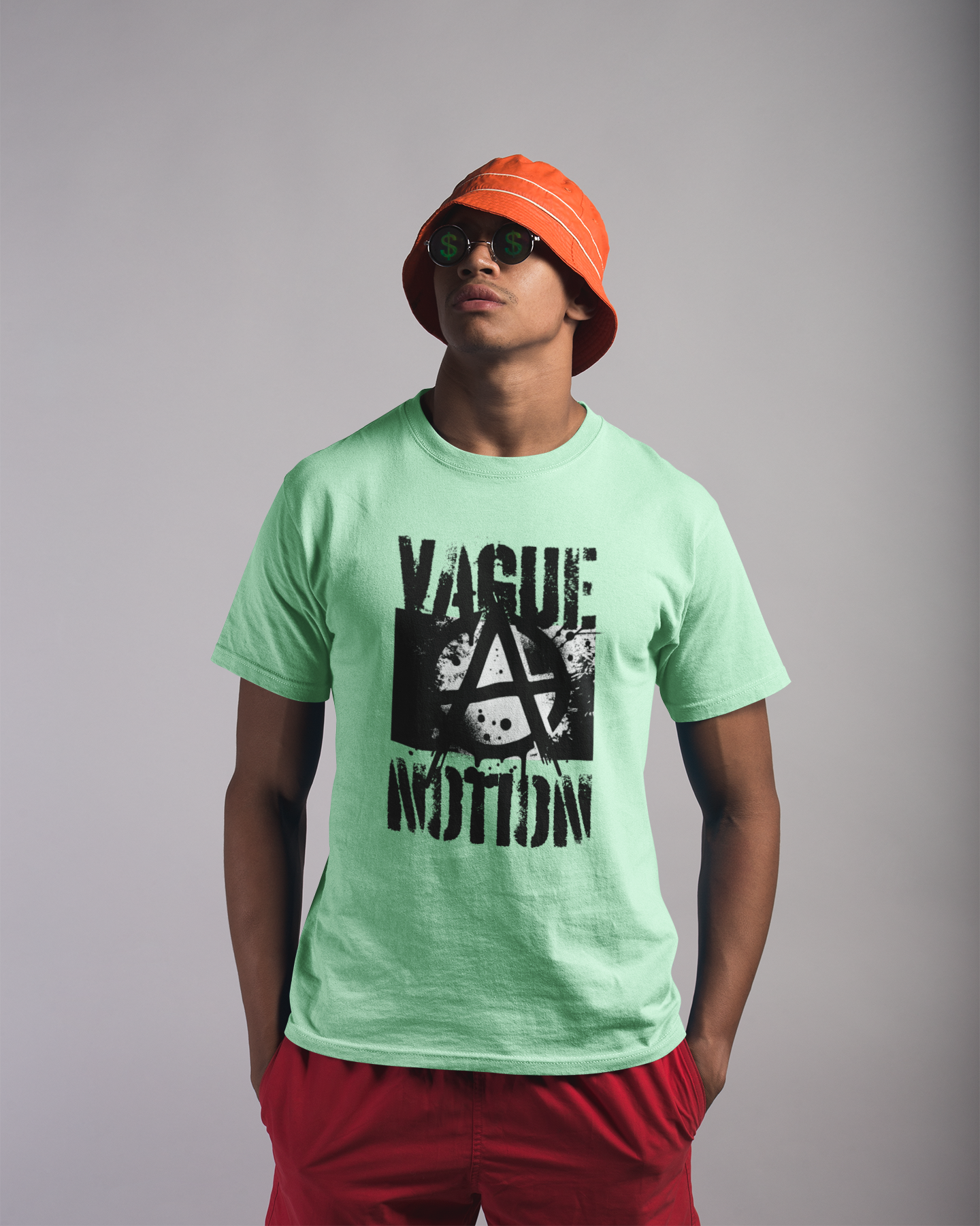 Grunge Illustration Lime Green Tshirt