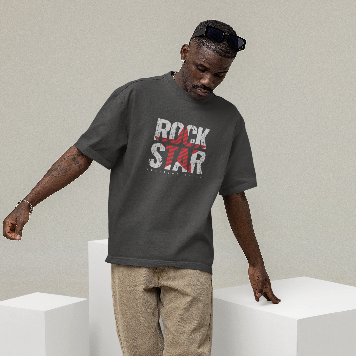 Rockstar graphic Oversized T-Shirt
