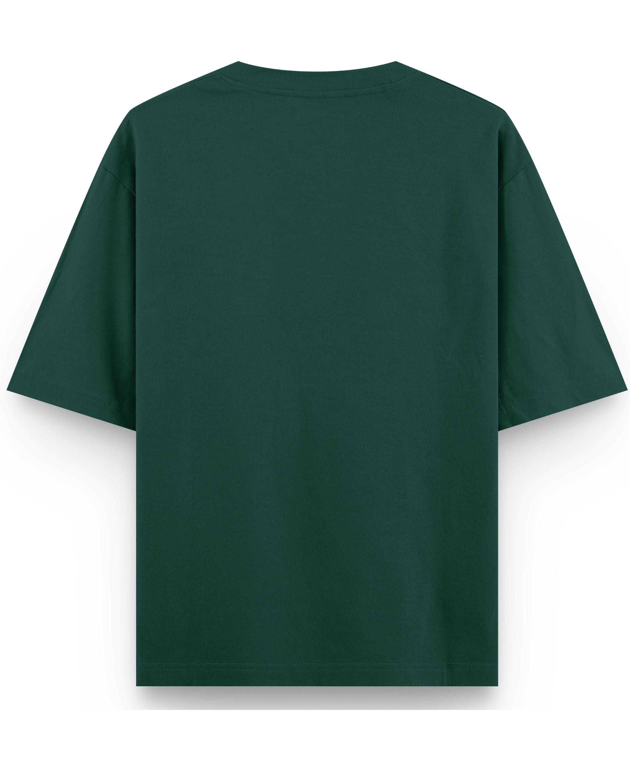 Bottle Green Oversized T-Shirt Back Design