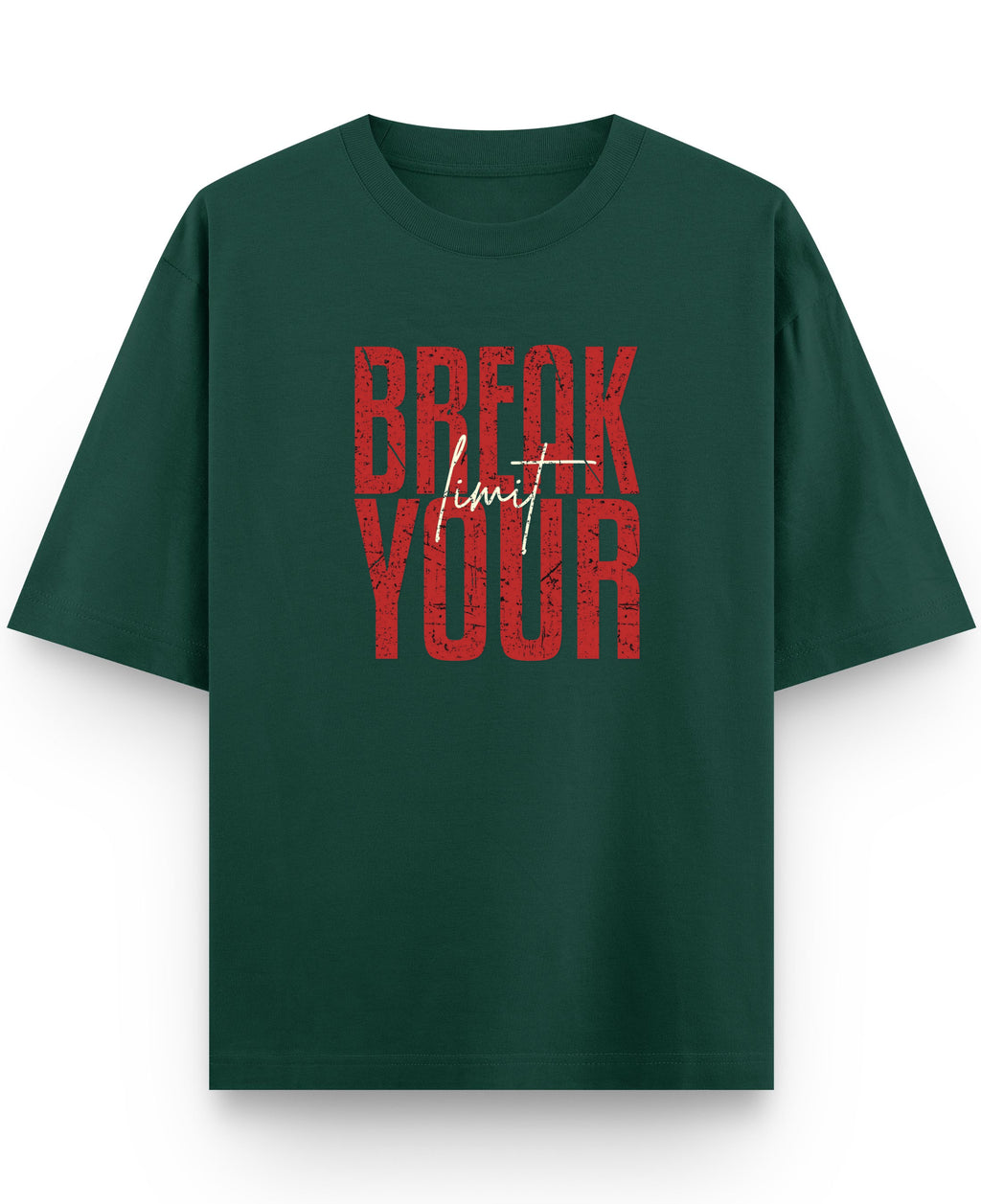 Bottle Green Oversized T-Shirt Front Design