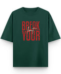 Bottle Green Oversized T-Shirt Front Design