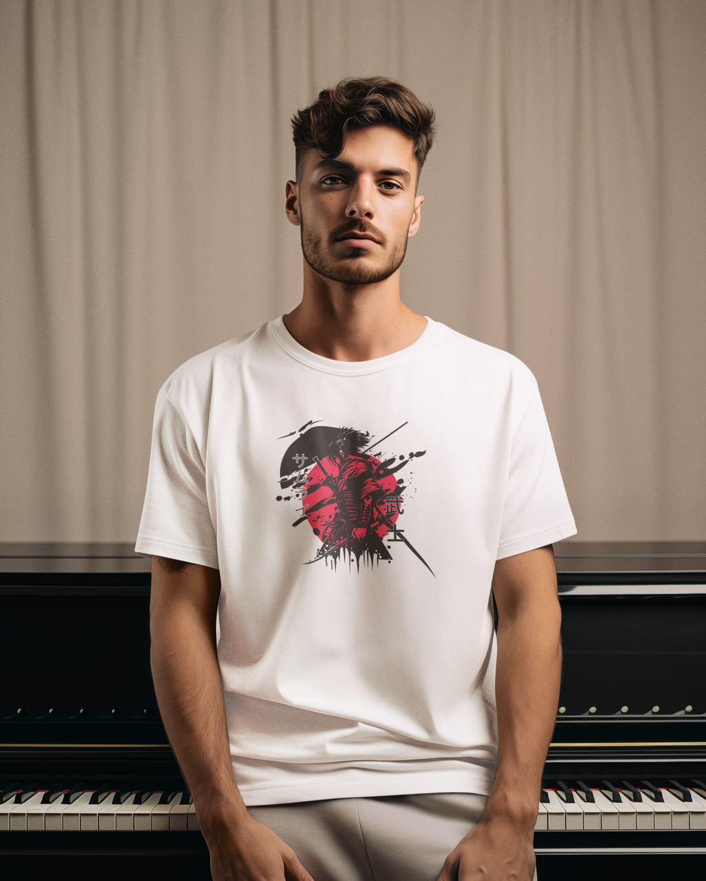 Red & Black Samurai T-shirt