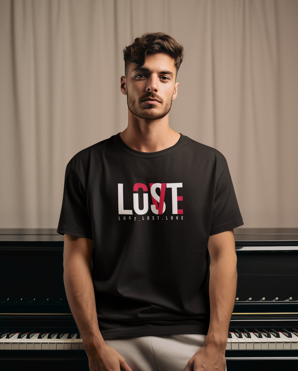 Love Lust Lost Typo T-Shirt