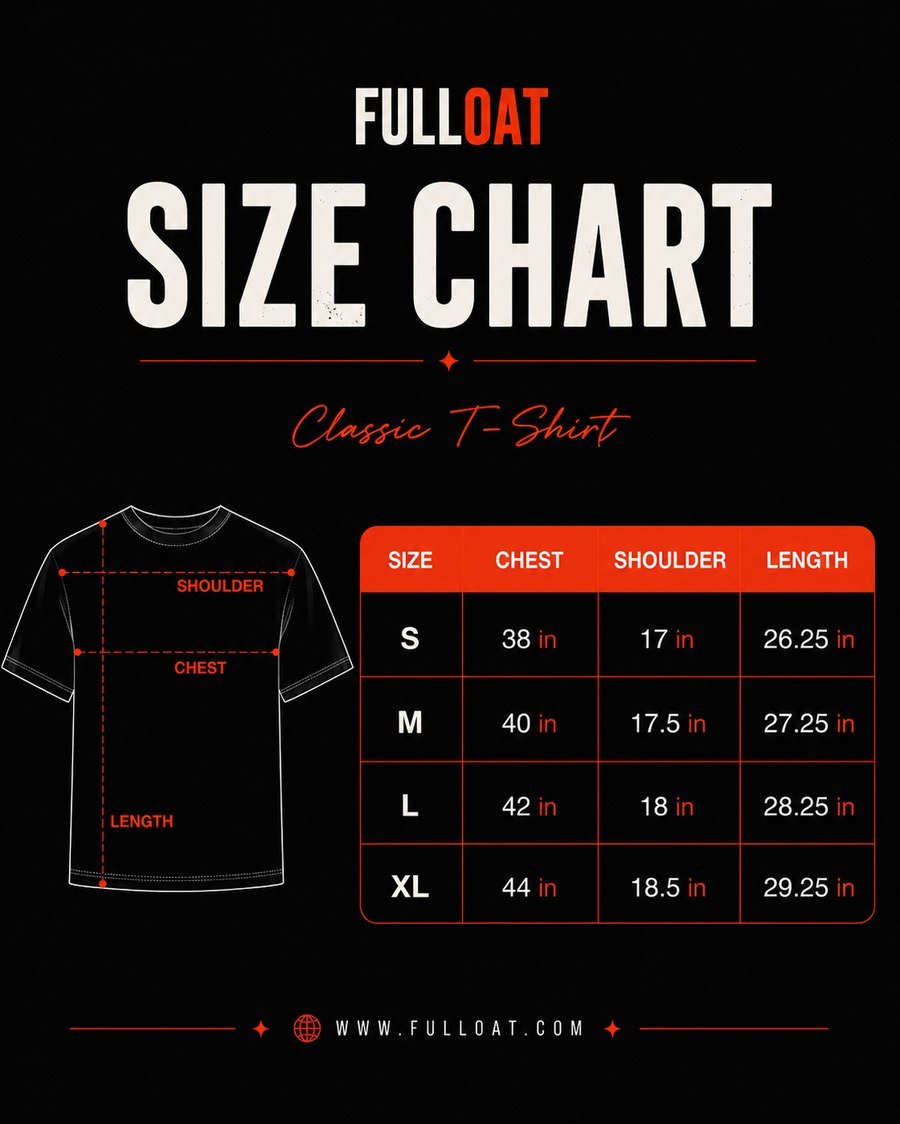 Monkey Gorilla Funky Men Classic T-Shirt size chart