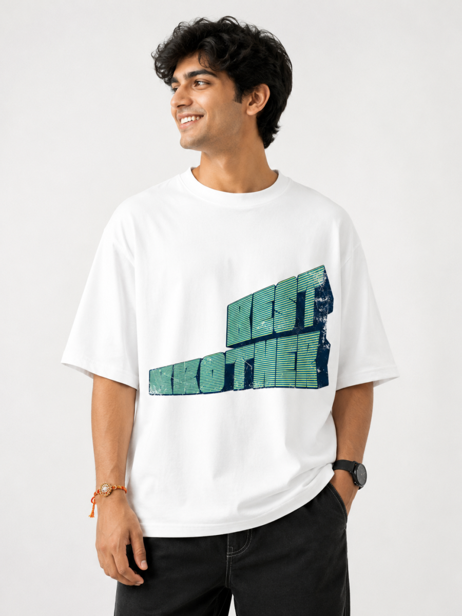 Best Brother Oversized T-Shirt - Rakshabandhan Edition