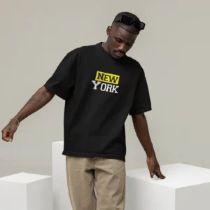Fulloat New York Typography Oversized T-Shirt